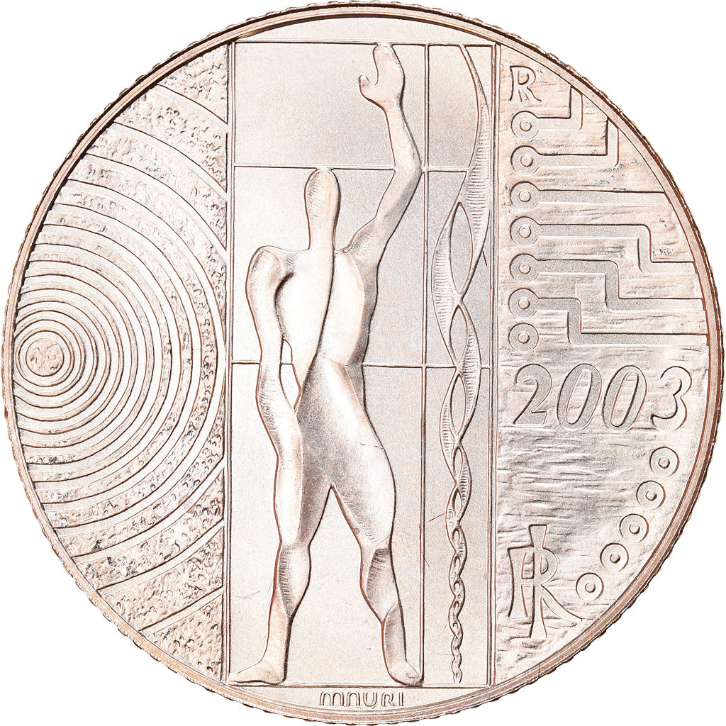 Italy, 5 Euro, L'Europe du travail, 2003, Rome, MS(65-70), Silver, KM:253