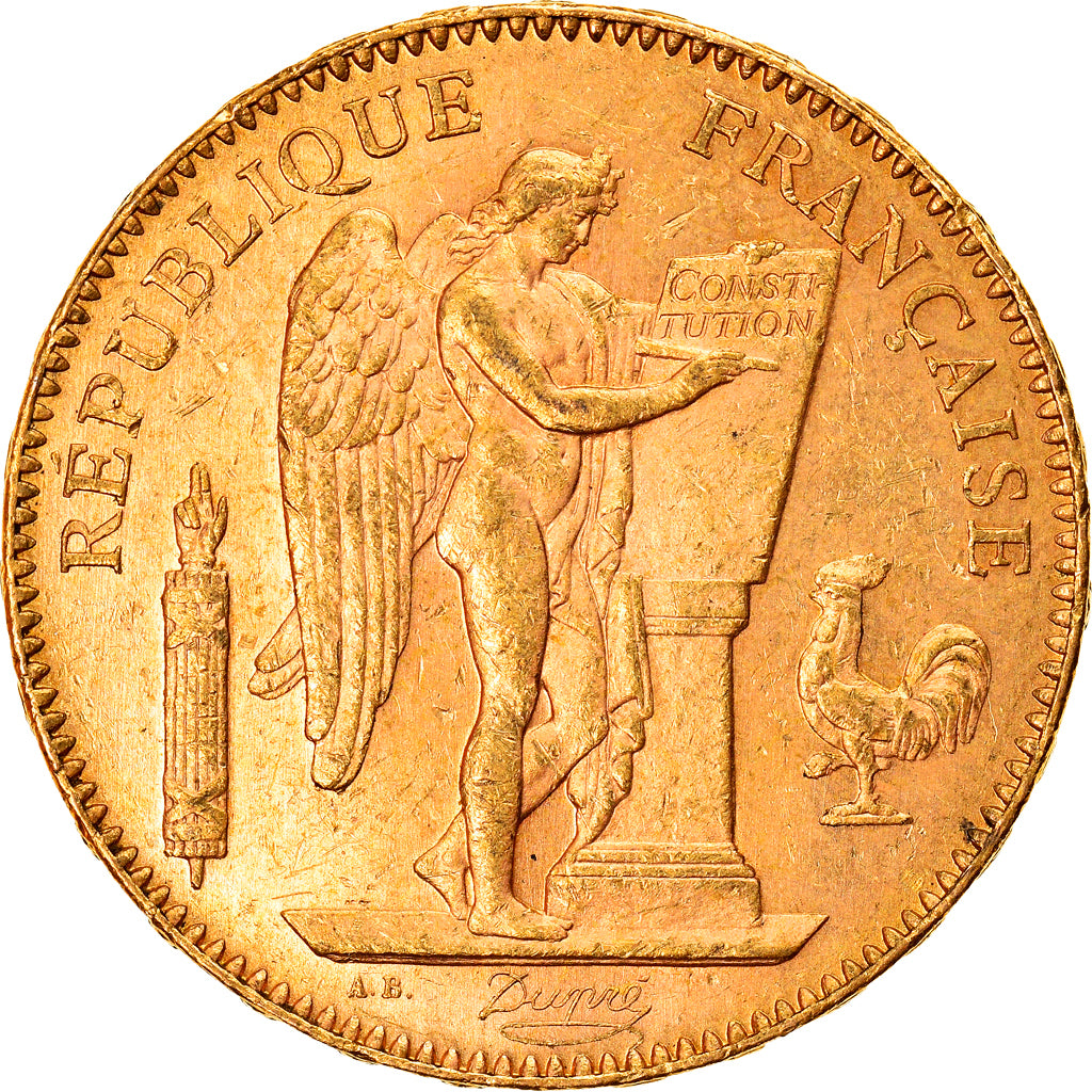 Moeda, França, Génie, 50 Francs, 1904, Paris, AU(55-58), Dourado, KM:831