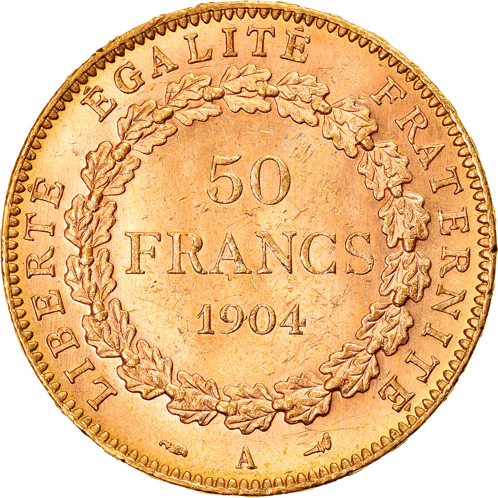 Coin, France, Génie, 50 Francs, 1904, Paris, MS(60-62), Gold, KM:831