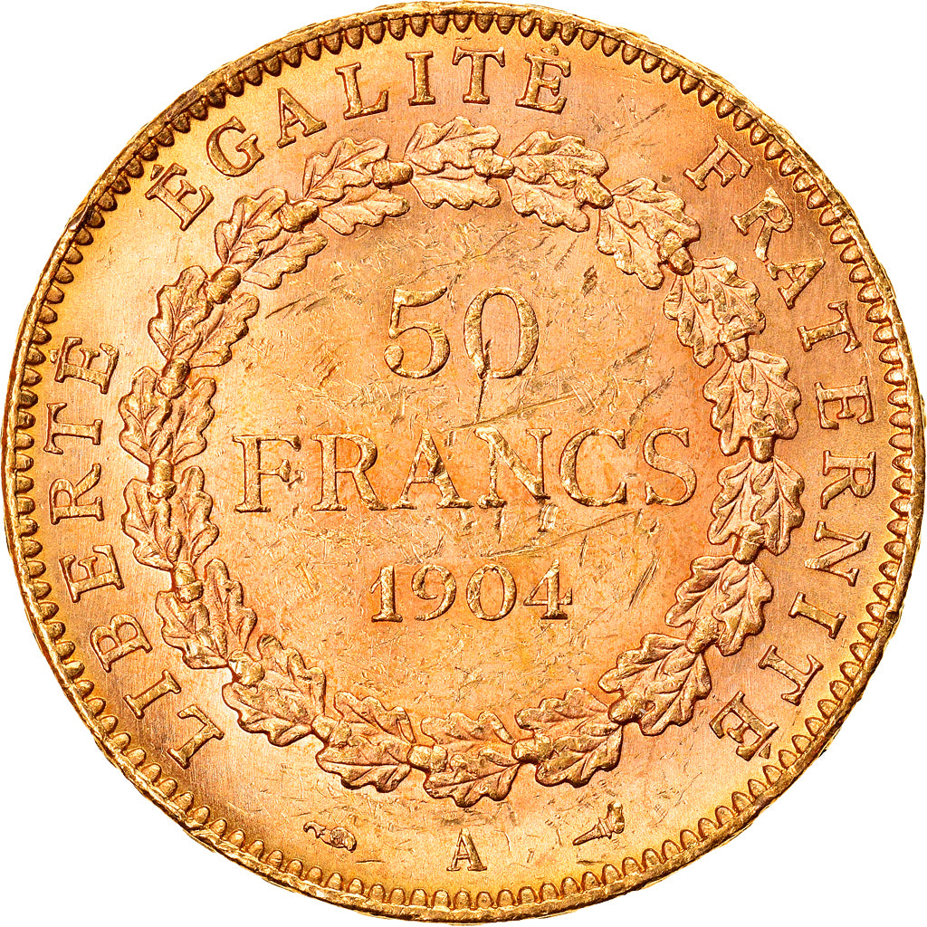 Coin, France, Génie, 50 Francs, 1904, Paris, MS(60-62), Gold, KM:831