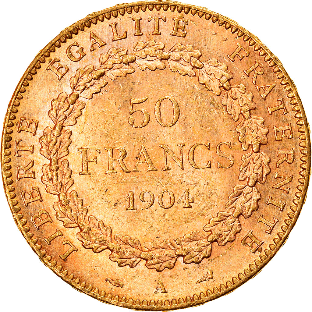 Coin, France, Génie, 50 Francs, 1904, Paris, MS(60-62), Gold, KM:831