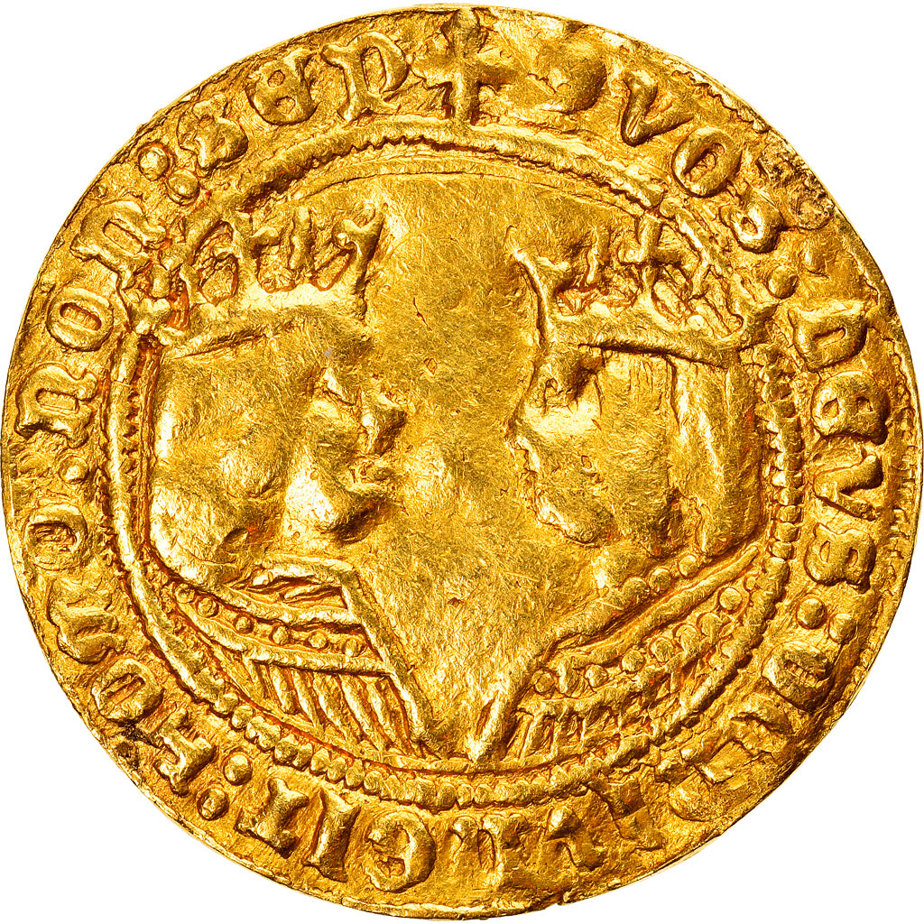 Coin, Spain, Catholics kings, Excelente, Circa 1497, Seville, VF(20-25), Gold