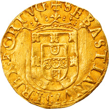 Moneta, Portugal, Sebastião, Cruzado (500 Reis), Lisbon, AU(55-58), Złoto