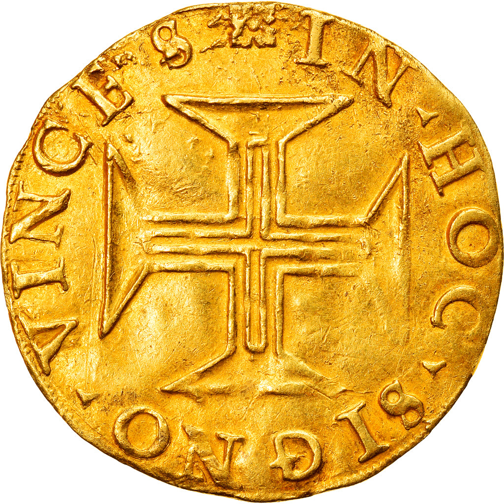 Moneta, Portugal, Sebastião, Cruzado (500 Reis), Lisbon, AU(55-58), Złoto
