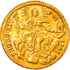 Moneta, STATI ITALIANI, PAPAL STATES, Benedict XIV, Zecchino, 1745, Roma, SPL-
