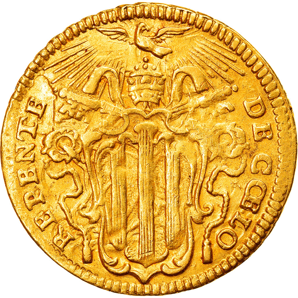 Coin, ITALIAN STATES, PAPAL STATES, Benedict XIV, Zecchino, 1745, Roma