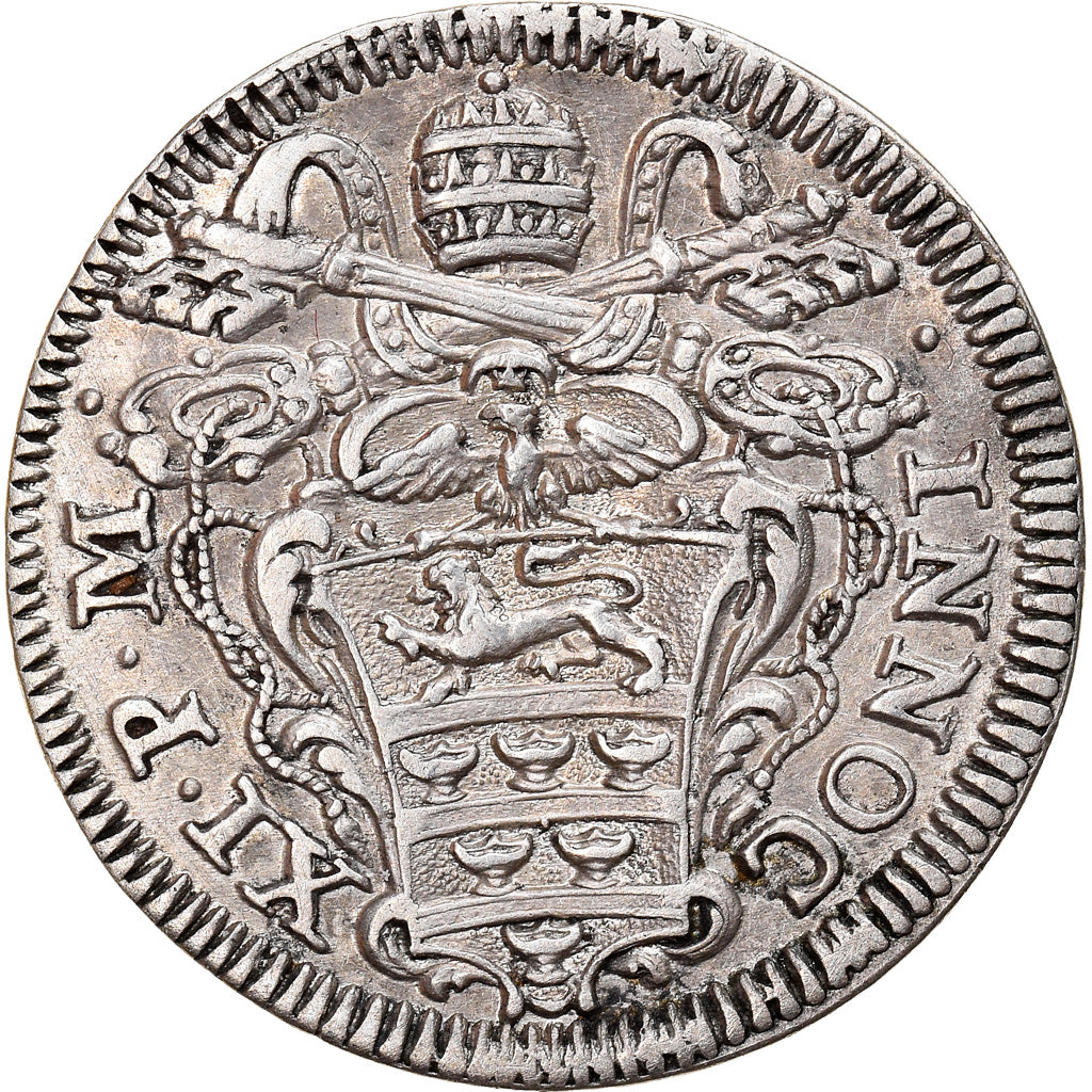 Moneda, CIUDAD DEL VATICANO, Innocent XI, Grosso, 1676-1689, Roma, EBC+, Plata