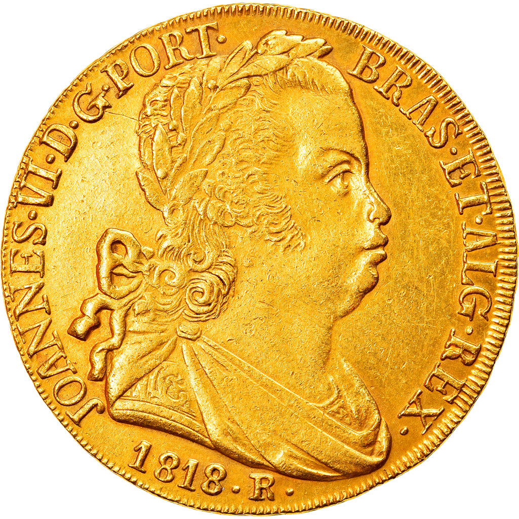 Monnaie, Brésil, 6400 Reis, 1818, Rio de Janeiro, TTB+, Or, KM:328