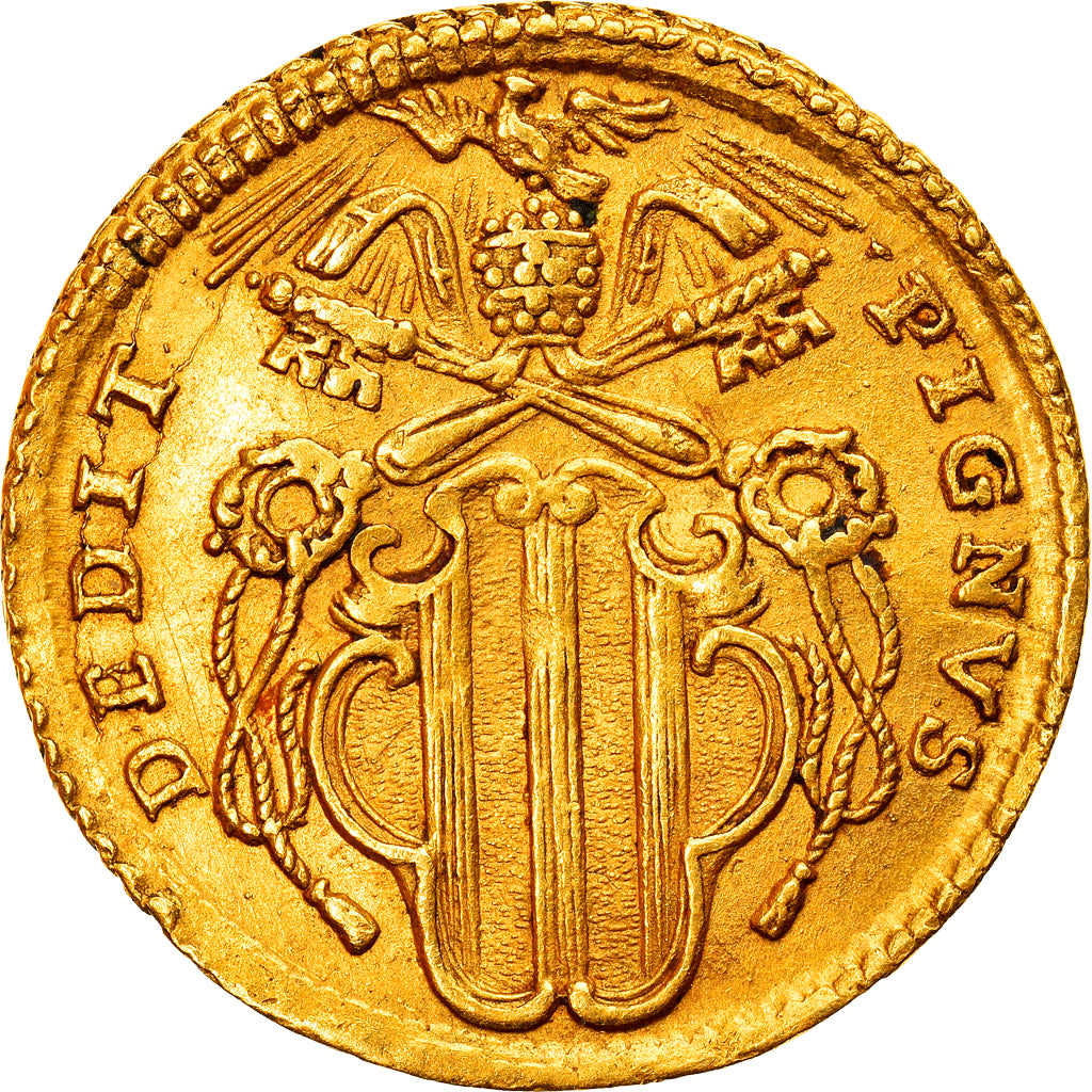 Coin, ITALIAN STATES, PAPAL STATES, Benedict XIV, Zecchino, 1740, Roma
