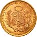 Moneda, Perú, 20 Soles, 1960, Lima, FDC, Oro
