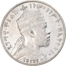 Coin, Ethiopia, Menelik II, 1/2 Birr, 1897, Paris, EF(40-45), Silver, KM:4