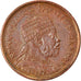 Moneda, Etiopía, Menelik II, 1/32 Birr, 1889, MBC, Cobre o latón, KM:11