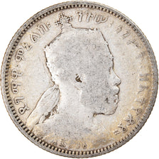 Coin, Ethiopia, Menelik II, 1/4 Birr, 1902, Paris, F(12-15), Silver, KM:3