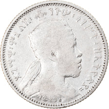 Coin, Ethiopia, Menelik II, 1/4 Birr, 1902, Paris, VF(20-25), Silver, KM:3
