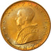 Moneda, CIUDAD DEL VATICANO, Pius XII, 20 Lire, 1958, Roma, FDC, Aluminio -