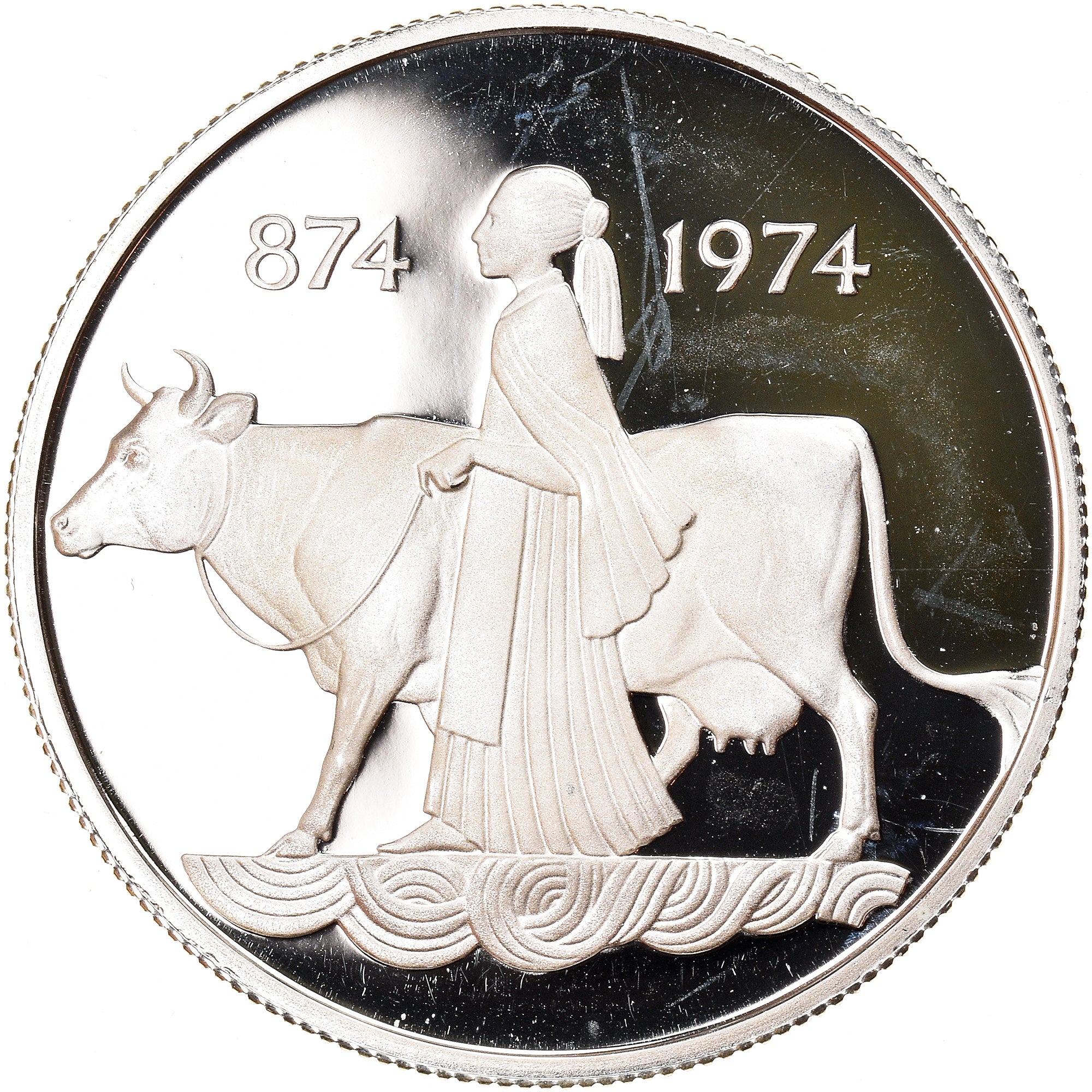 Moneta, Islanda, 500 Kronur, 1974, FDC, Argento, KM:20