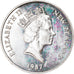 Coin, New Zealand, Elizabeth II, Dollar, 1987, MS(65-70), Silver, KM:65a