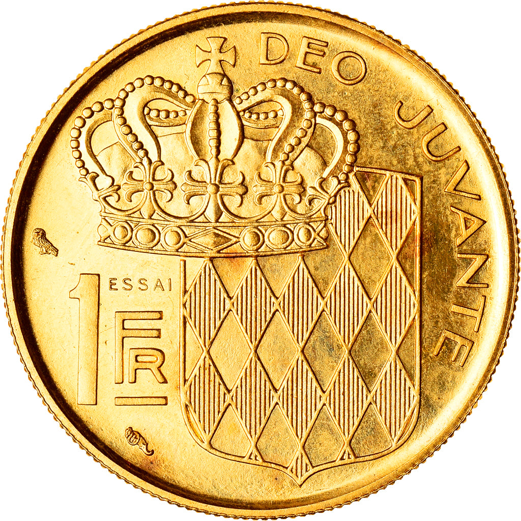 Moeda, Mónaco, Rainier III, Franc, 1960, Paris, ENSAIO, MS(63), Dourado, KM:E40