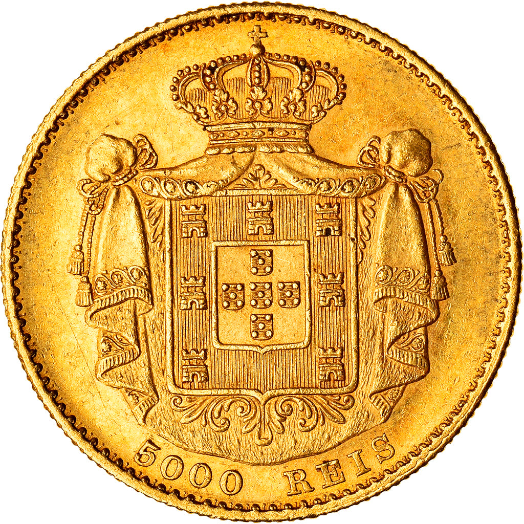 Monnaie, Portugal, Luiz I, 5000 Reis, 1869, SUP, Or, KM:516