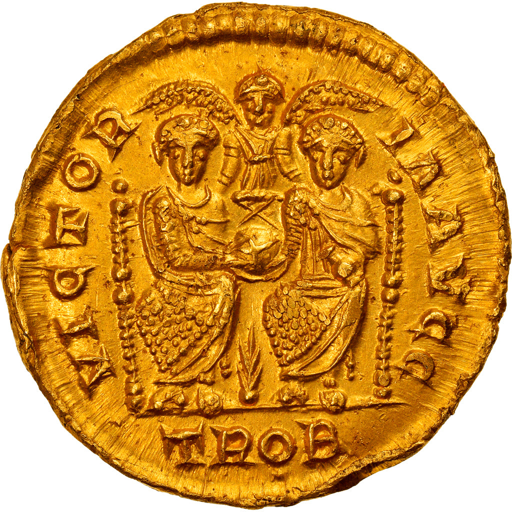 Münze, Magnus Maximus, Solidus, 383-386, Trier, Extremely rare, VZ+, Gold