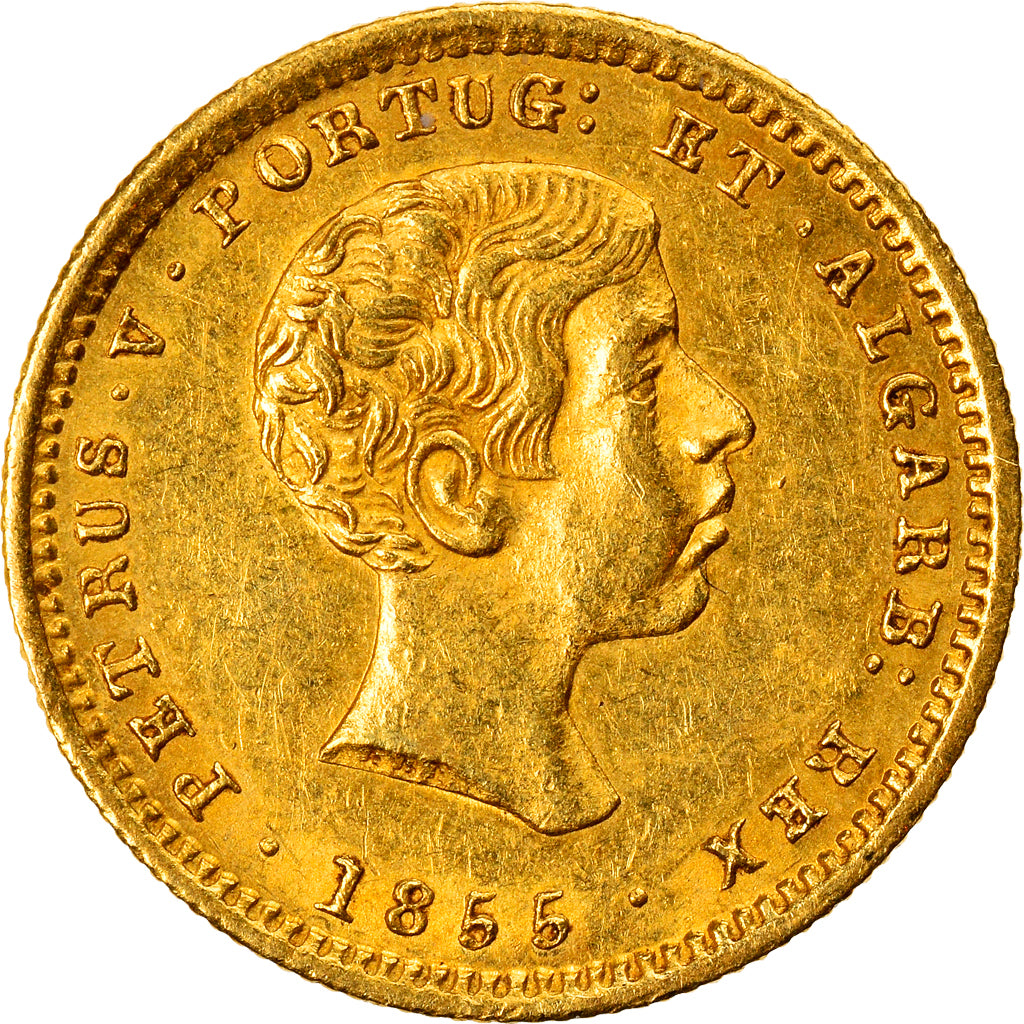 Monnaie, Portugal, Pedro V, 1000 Reis, 1855, Lisbonne, SUP, Or, KM:495