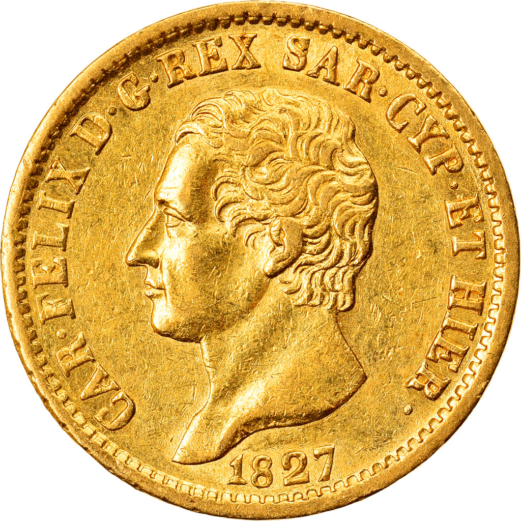 Monnaie, États italiens, SARDINIA, Carlo Felice, 20 Lire, 1827, Torino, SUP