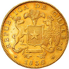 Coin, Chile, 8 Escudos, 1836, AU(55-58), Gold, KM:93