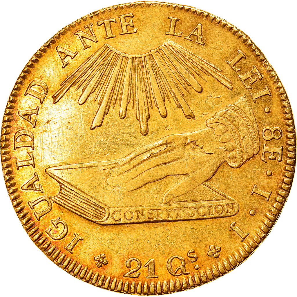 Coin, Chile, 8 Escudos, 1836, AU(55-58), Gold, KM:93