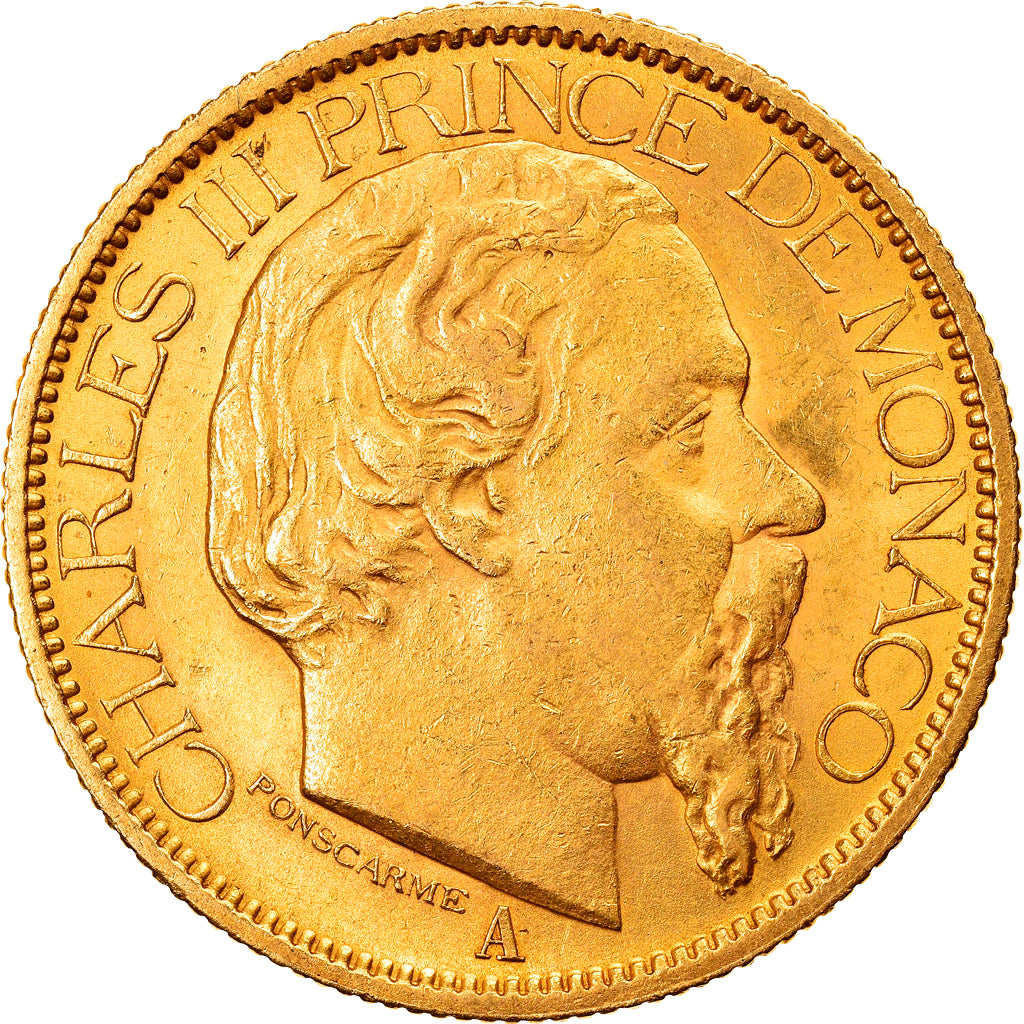 Münze, Monaco, Charles III, 100 Francs, Cent, 1886, Paris, UNZ, Gold, KM:99