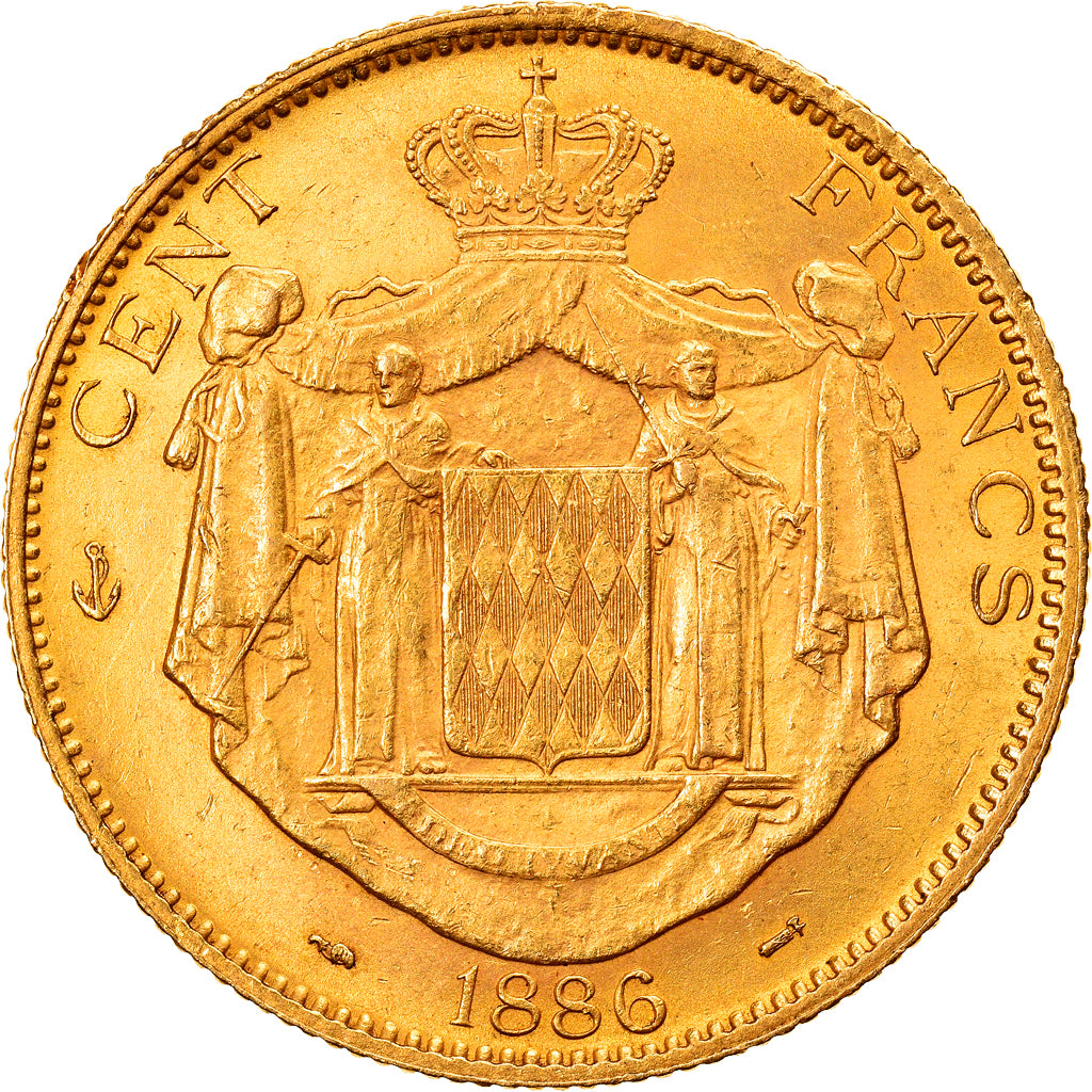 Münze, Monaco, Charles III, 100 Francs, Cent, 1886, Paris, UNZ, Gold, KM:99