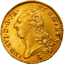 Coin, France, Louis XVI, Double louis d'or à la tête nue, 2 Louis D'or, 1791