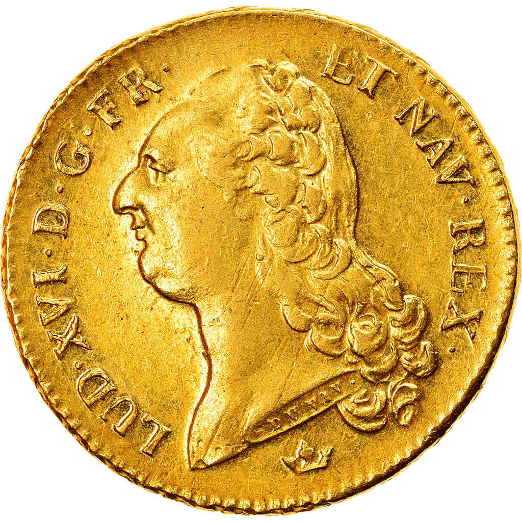 Coin, France, Louis XVI, Double louis d'or à la tête nue, 2 Louis D'or, 1790