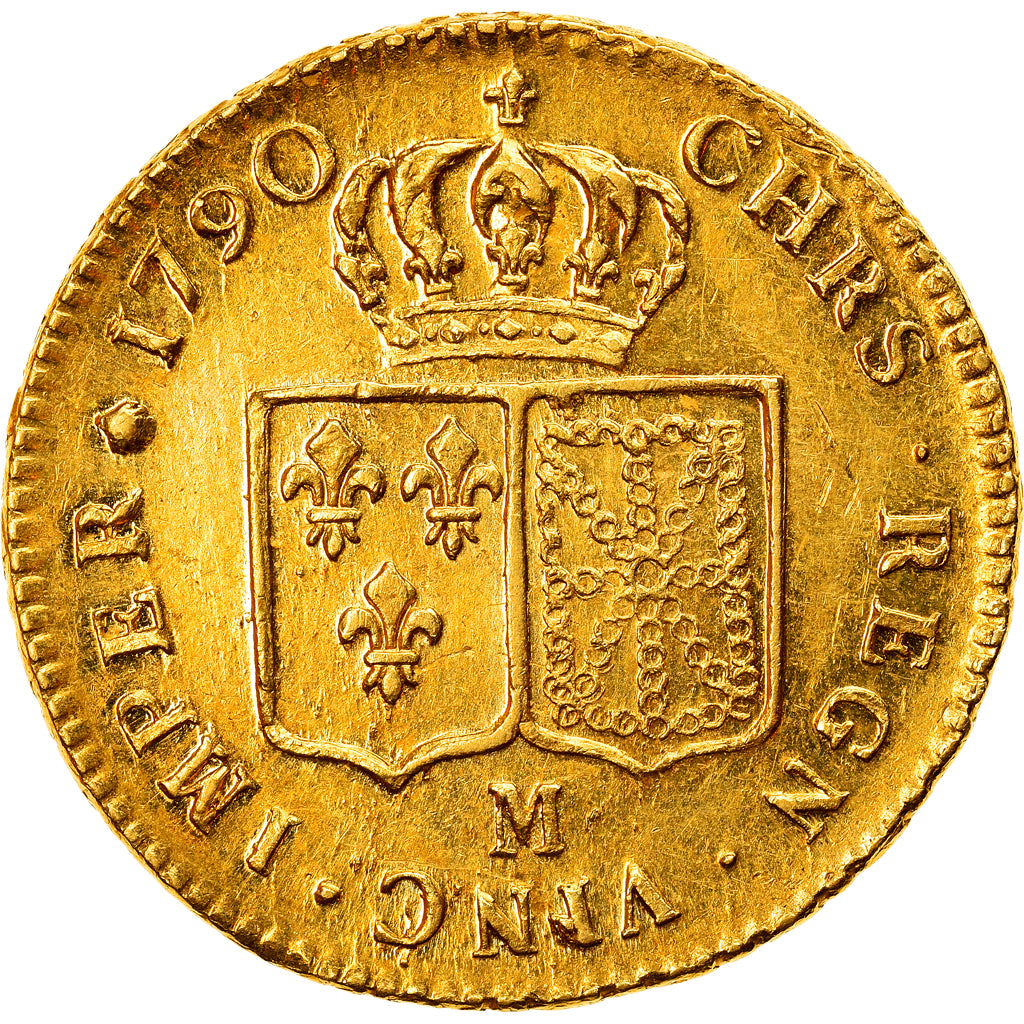 Coin, France, Louis XVI, Double louis d'or à la tête nue, 2 Louis D'or, 1790