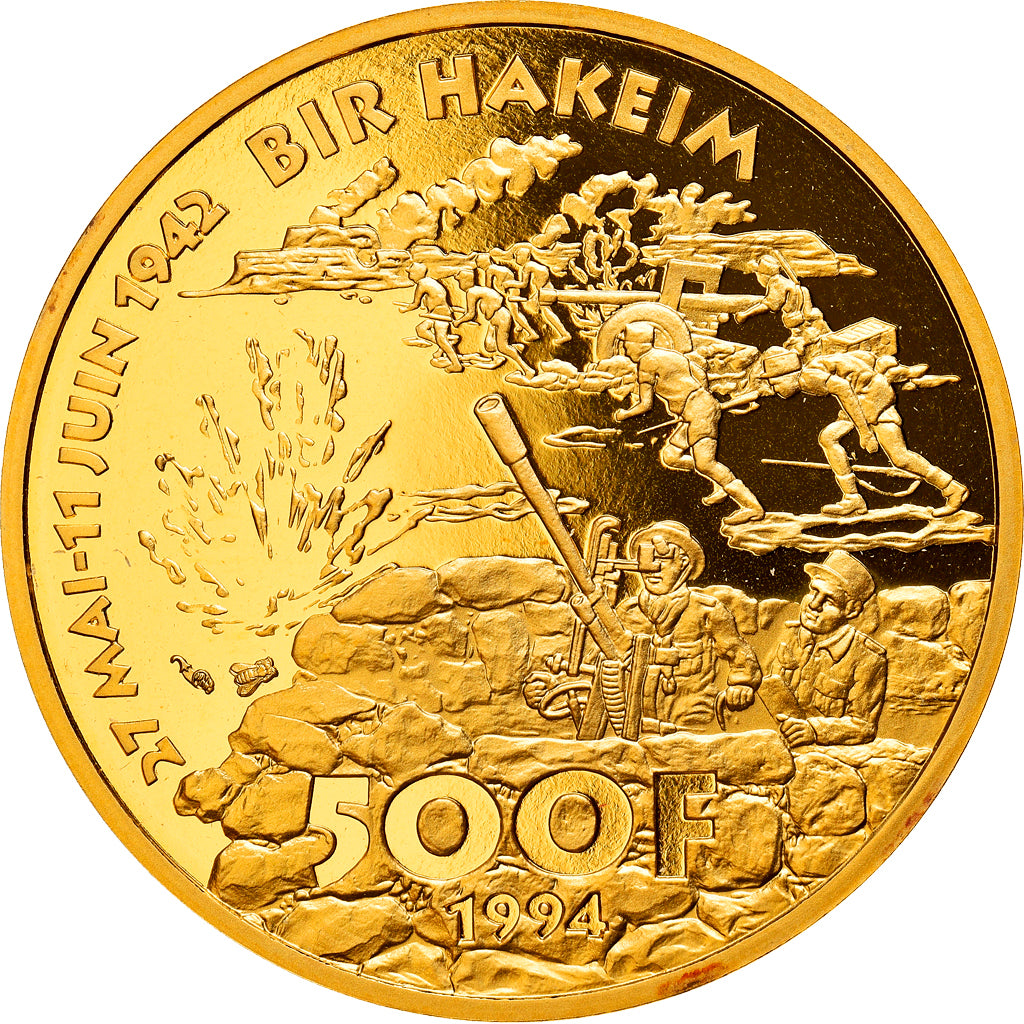 Monnaie, France, Bir Hakeim, 500 Francs, 1994, Paris, FDC, Or, Gadoury:C76