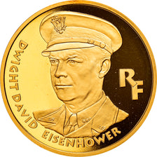 Moneta, Francia, Dwight D.  Eisenhower, 500 Francs, 1994, Paris, FDC, Oro