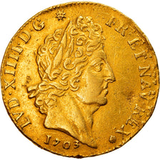 Monnaie, France, Louis XIV, Louis d'or aux 8 L et aux insignes, Louis d'Or