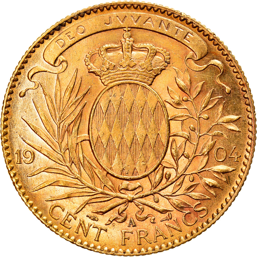 Moneta, Monaco, 100 Francs, 1904, Paris, BB+, Oro, Gadoury:124