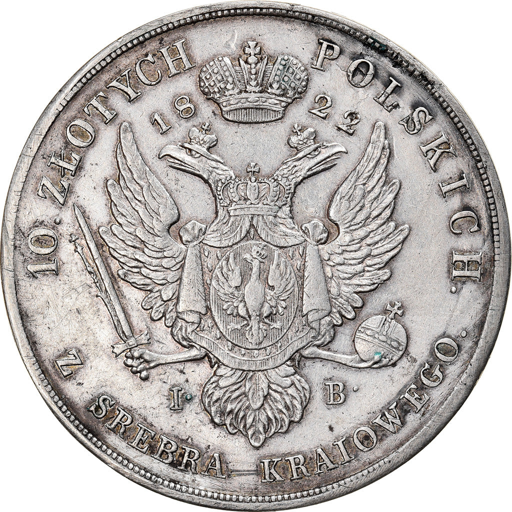 Moneta, Polska, Alexander I, 10 Zlotych, 1822, Warsaw, Bardzo rzadkie