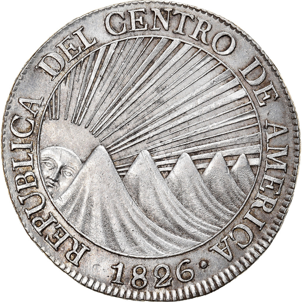 Moneda, REPÚBLICA FEDERAL DE CENTRO AMÉRICA, 8 Reales, 1826, Guatemala City