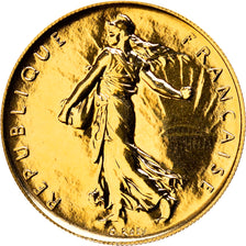 Coin, France, Semeuse, Franc, 2000, Paris, MS(65-70), Gold, KM:925.1a