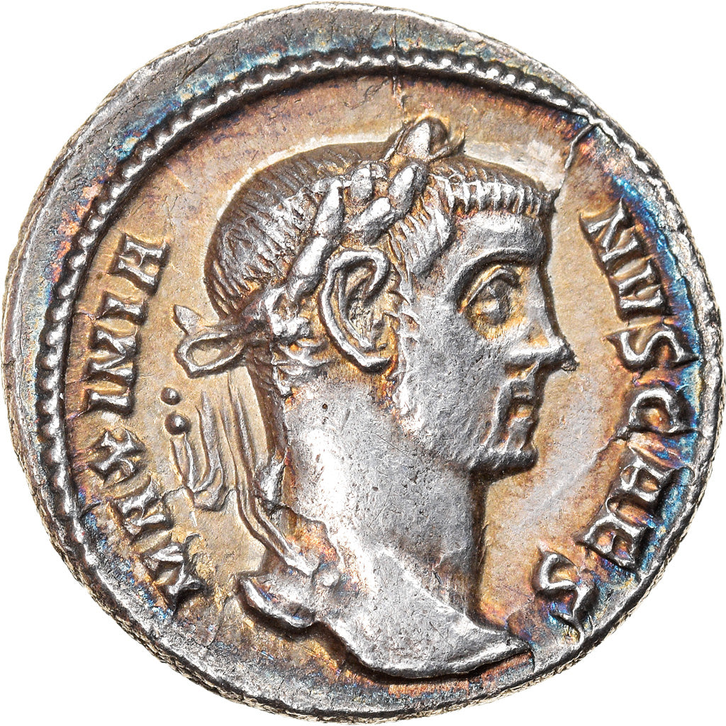Coin, Galerius, Argenteus, 294, Ticinum, MS(63), Silver, RIC:15b