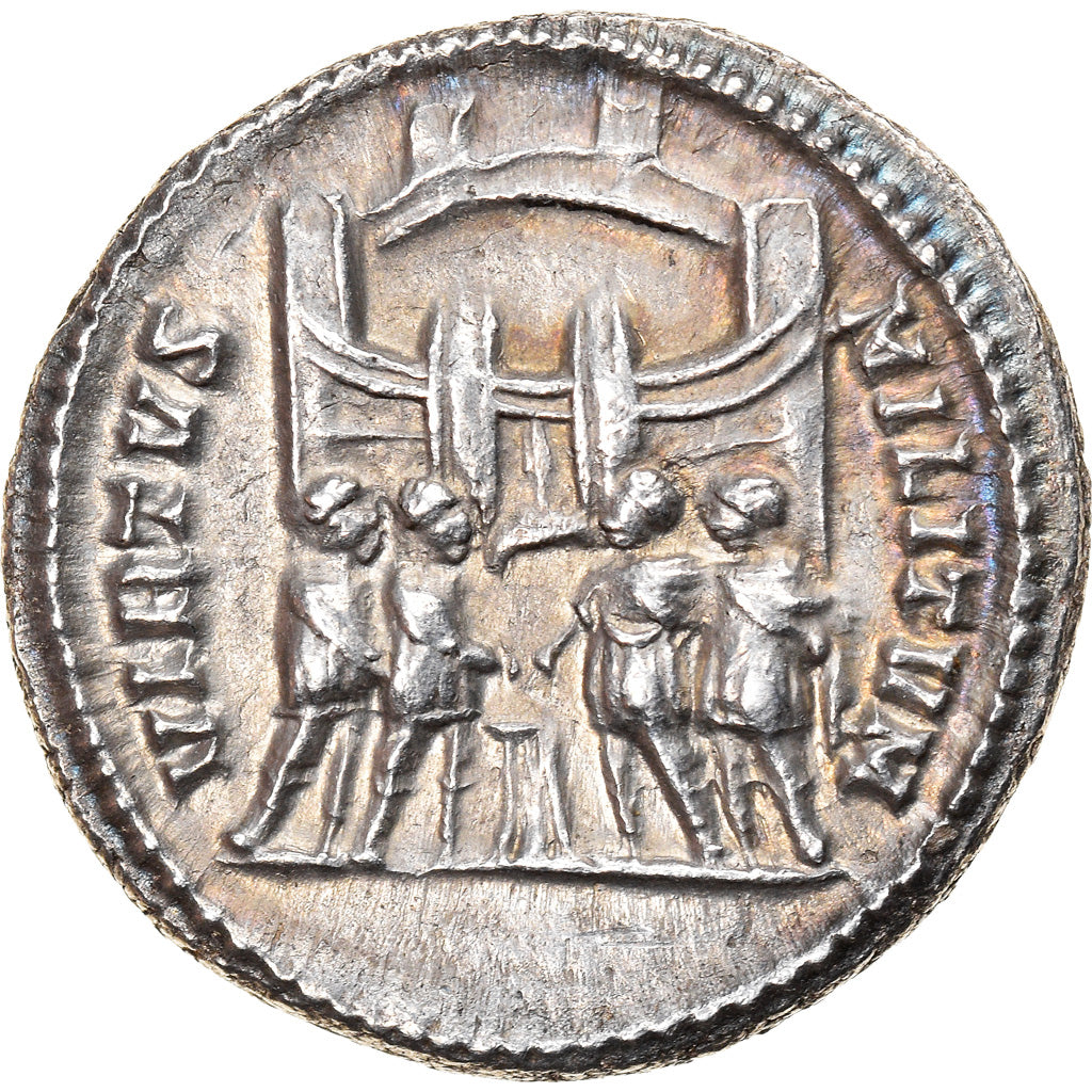 Coin, Galerius, Argenteus, 294, Ticinum, MS(63), Silver, RIC:15b