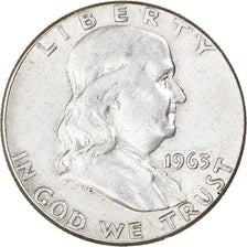 Monnaie, États-Unis, Franklin Half Dollar, Half Dollar, 1963, Philadelphie