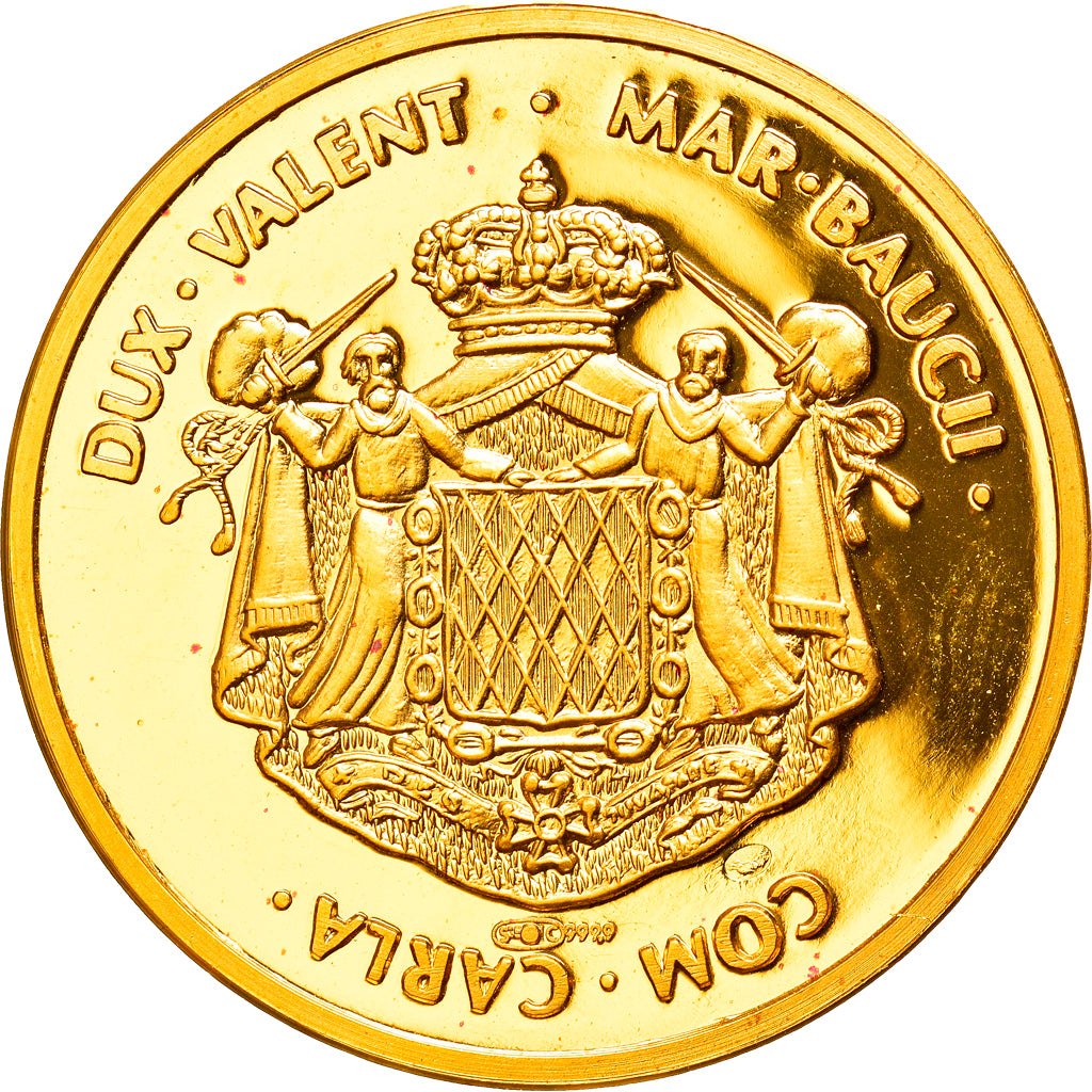 Mónaco, Medal, Luís II, MS(65-70), Dourado
