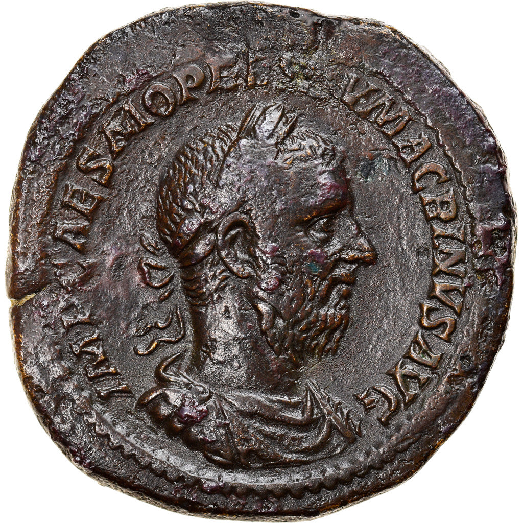 Coin, Macrinus, Sestertius, AD 217-218, Roma, EF(40-45), Bronze, RIC:146