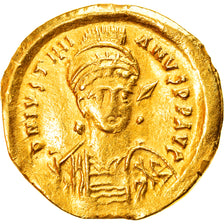 Moneda, Justinian I, Solidus, 527-565 AD, Constantinople, Frison imitation, EBC
