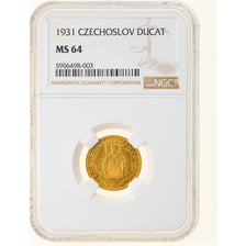Coin, Czechoslovakia, Dukat, 1931, NGC, MS64, MS(64), Gold, KM:8, graded