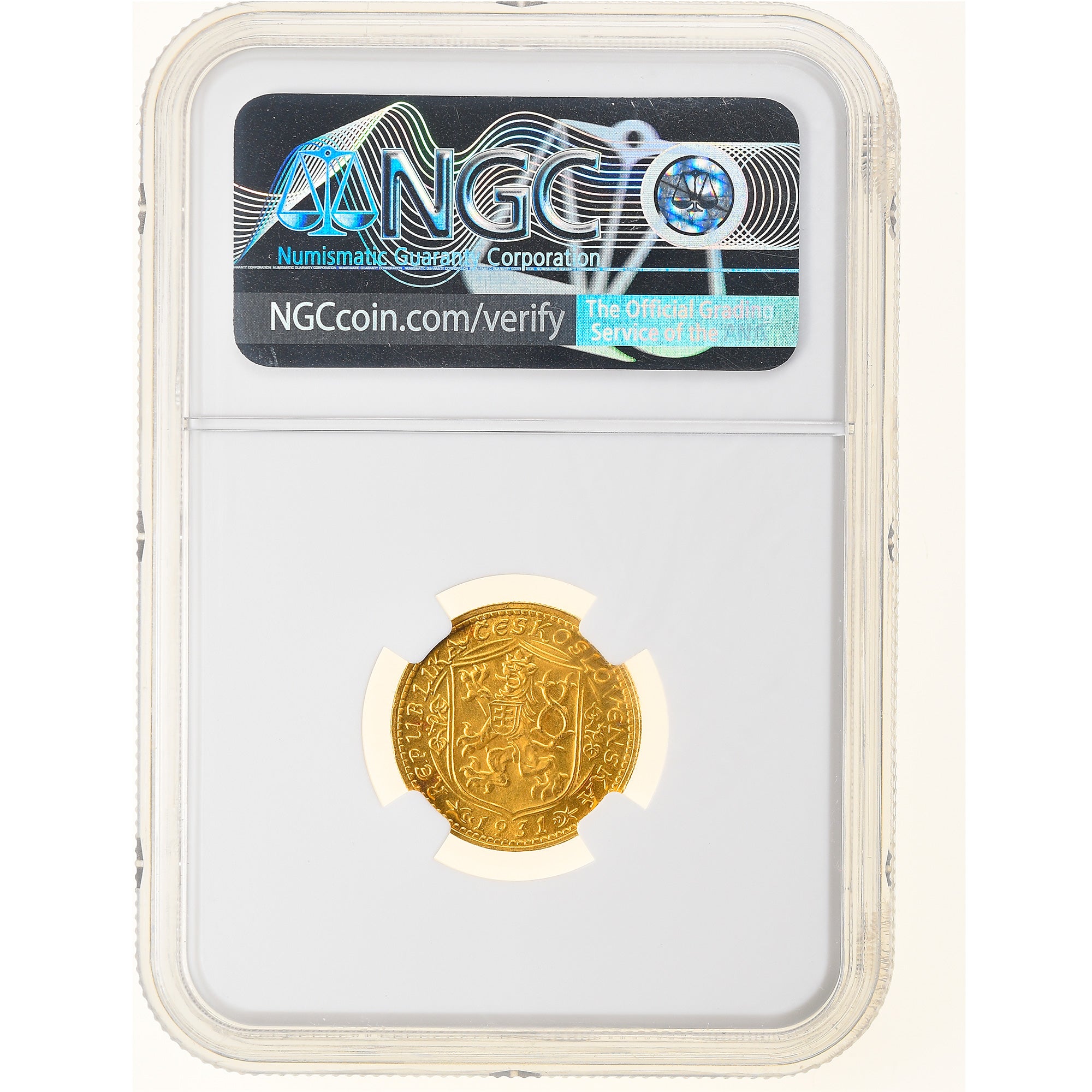 Coin, Czechoslovakia, Dukat, 1931, NGC, MS64, MS(64), Gold, KM:8, graded
