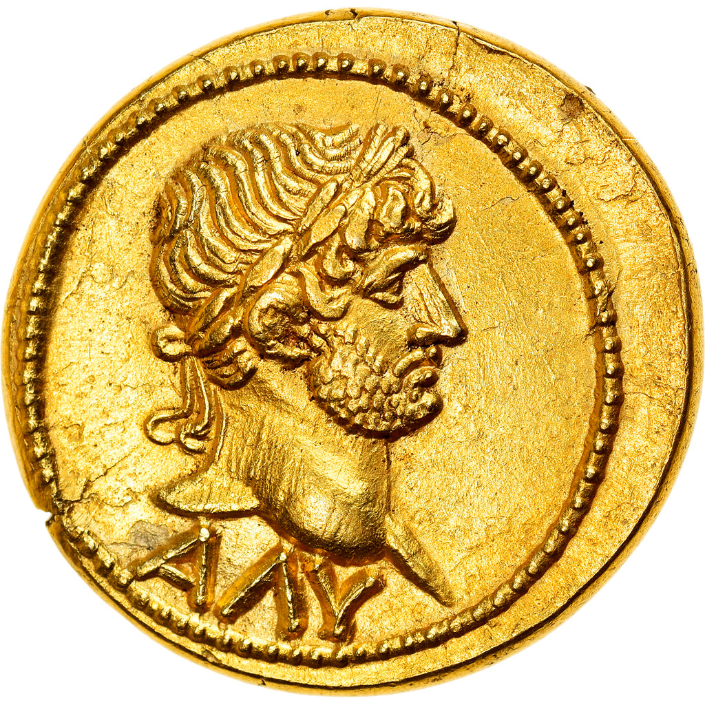 Moneda, Bosporos, Hadrian and Rhoimetalkes, Stater, 134-135, Very rare, SC