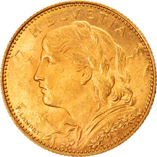 Coin, Switzerland, 10 Francs, 1922, Bern, MS(63), Gold, KM:36